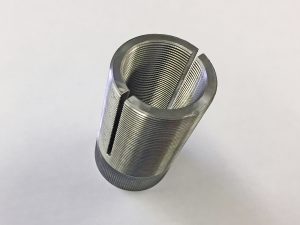 machined part dual adjuster tierod tube threaded slotted